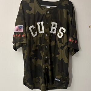 Camo Cubs Button-Up Jersey